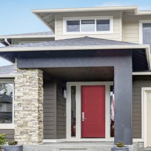 A Rich Red Entry Door