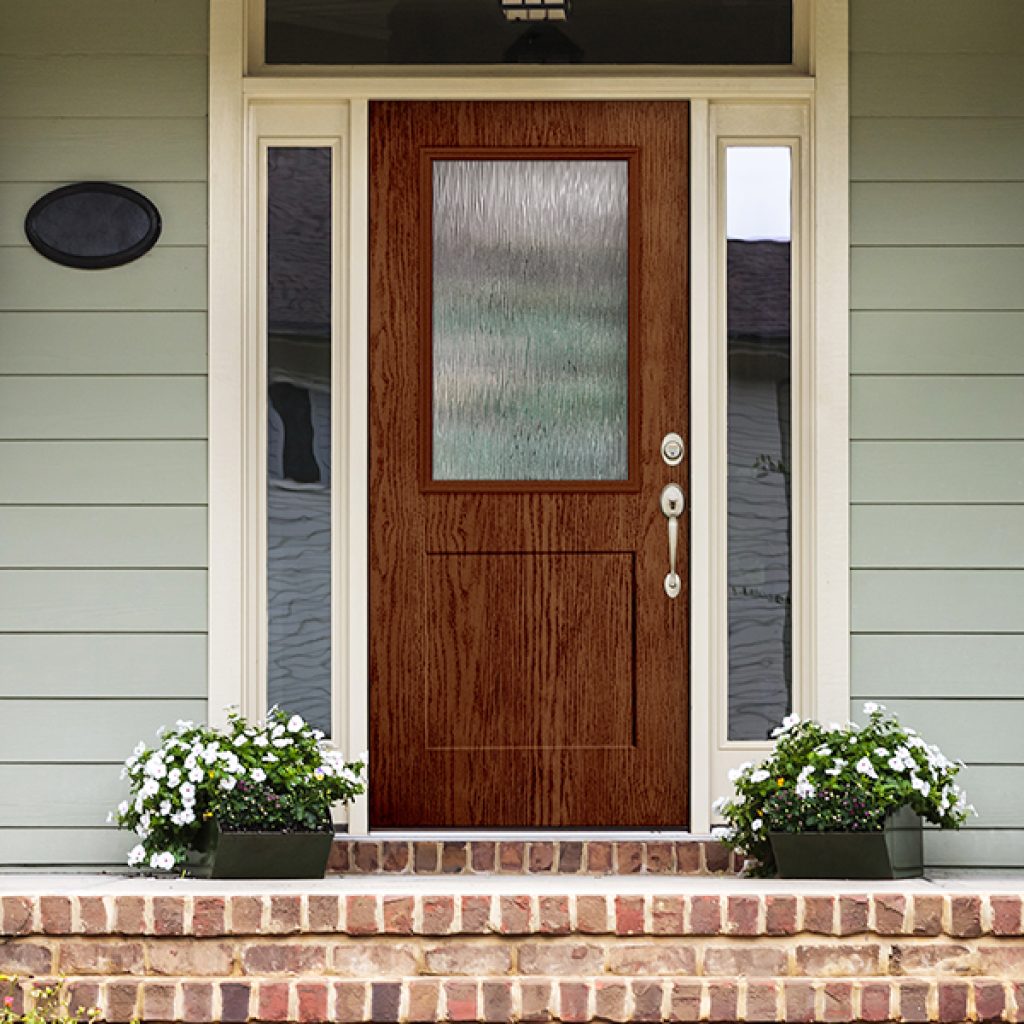 oak woodgrain front door